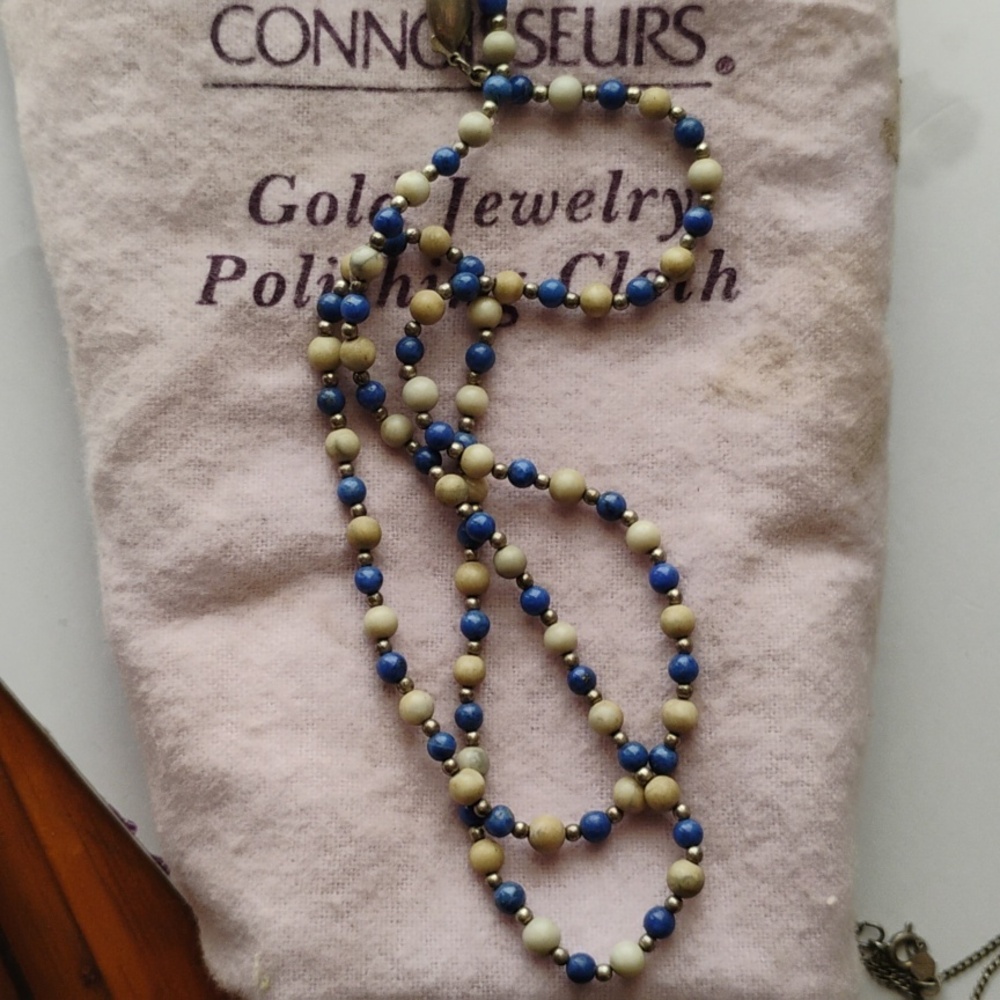 Beaded Stone necklace 925